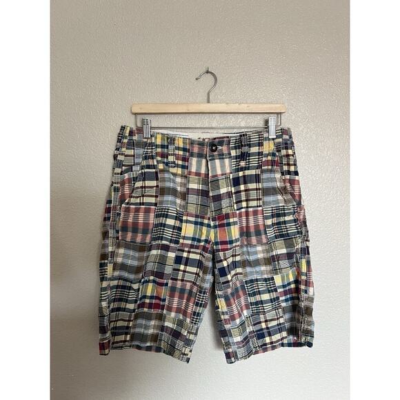 Vtg American Eagle Plaid Shorts Mens 30 Multicolor Y2K - Picture 1 of 4